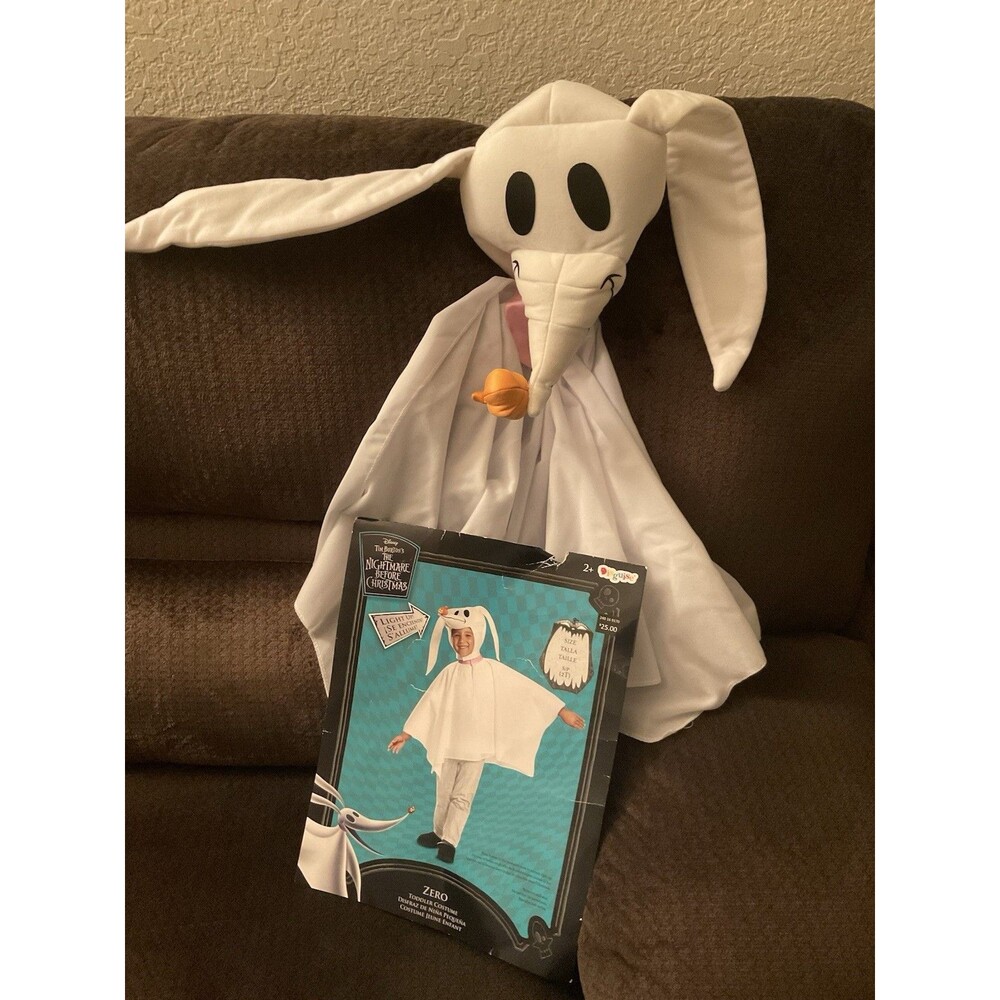 The Nightmare Before Christmas "Zero" Halloween Costume w/ Light Up Nose 2+